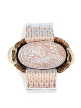 Bread Warmer & Basket Gift Set With Tea Towel - Bird Oval