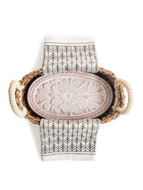 Bread Warmer & Basket Gift Set With Tea Towel - Flower