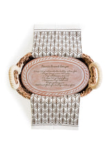 Personalized Bread Warmer & Basket Gift Set With Tea Towel - Recipe Oval