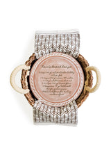 Personalized Bread Warmer & Basket Gift Set With Tea Towel - Recipe Round