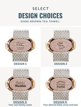 Bread Warmer & Basket Gift Set With Tea Towel - Mom Oval