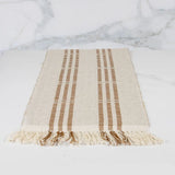 Neutral Amber Brown Handwoven Table Runner