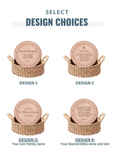 Personalized Bread Warmer & Basket - Bible Round