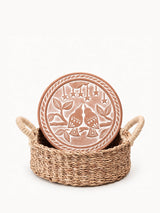 Bread Warmer & Basket - Lovebirds Round