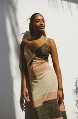 BETTY Stripe Criss Cross Dress