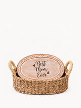 Bread Warmer & Basket - Mom Oval