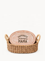 Bread Warmer & Basket - Mom Oval