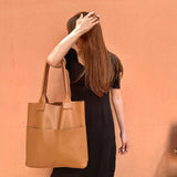 Classic Leather Tote Bag (Unstructured)