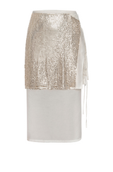 SOLSTICE Double Silk Sequin Skirt