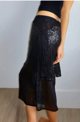 TWLIGHT Double Layer Silk Skirt