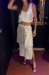 SOLSTICE Double Silk Sequin Skirt