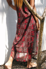 ELIZABETH Hi-Low Cold Shoulder Chocolate Blouse