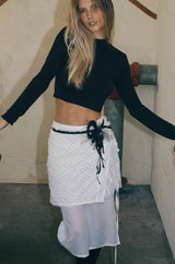 SOUL Double Layer Faux Wrap Skirt