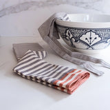 Red & Gray Kitchen Tea Towels – Cotton Set of 2