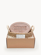 Personalized Bread Warmer & Basket - Bible Oval