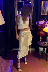SOLSTICE Double Silk Sequin Skirt
