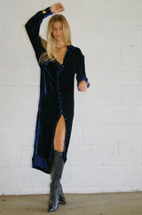 Ginny Silk Velvet Shirt Dress