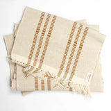 Neutral Amber Brown Handwoven Table Runner