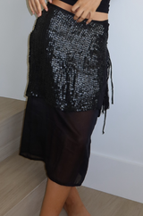 TWLIGHT Double Layer Silk Skirt