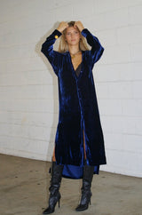 Ginny Silk Velvet Shirt Dress