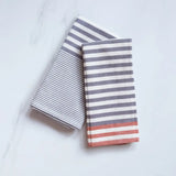 Red & Gray Kitchen Tea Towels – Cotton Set of 2