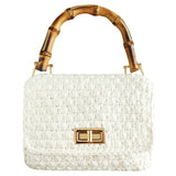 AIRMAIL Mini Crochet Handbag in White