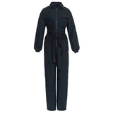Amelia Recycled Travel Jumpsuit, in Black