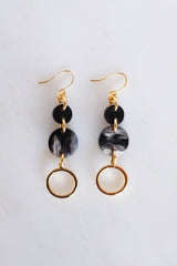 Be Crescent Drop Buffalo Horn Dangle Earrings