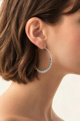 Calla Hoops Silver Medium