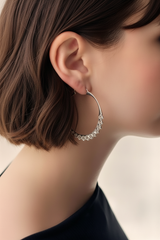 Calla Hoops Silver Medium