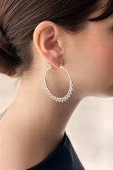 Calla Hoops Silver Medium