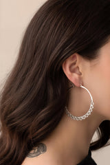 Calla Hoops Silver Large