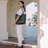Classic Leather Tote Bag (Structured)