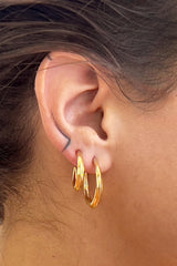 Crescent Hoops Gold Medium
