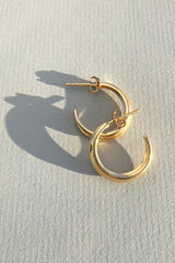 Crescent Hoops Gold Medium