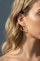 Crescent Hoops Gold Large