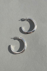 Crescent Hoops Silver Large