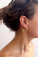 Crescent Hoops Gold Large