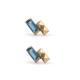 Debbie Counterbalance Baguette Topaz Earring - 14k Yellow Gold