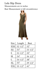 Lola Slip Dress in Olive Green