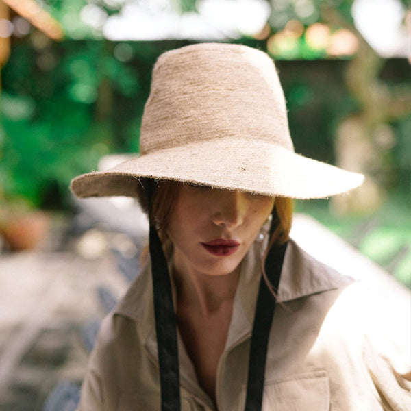 Brunna Co | MEG Jute Straw Hat in Light Beige | ourCommonplace display picture 3