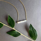Maris Pearl Bar Necklace in Gold