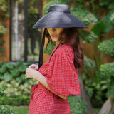 Meghan Gingham Hemp Midi Dress, in Scarlet Red