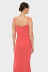 Coral AquaFlora Cowl Cami Top