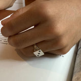 Keepsake Dice Signet Ring - Sterling Silver