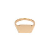 Keepsake Rectangle Signet Ring  - 14k Yellow Gold