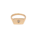 Keepsake North Star Signet Ring Lectangle - 14k Yellow Gold