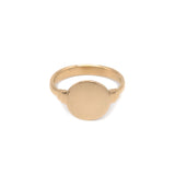 Keepsake Round Signet Ring  - 14k Yellow Gold