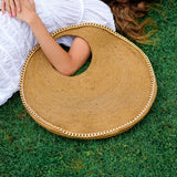 SOLO COCCO Jute Bag With Gold Chain