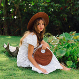 SOLO ESPRESSO Mini Jute Bag With Gold Chain